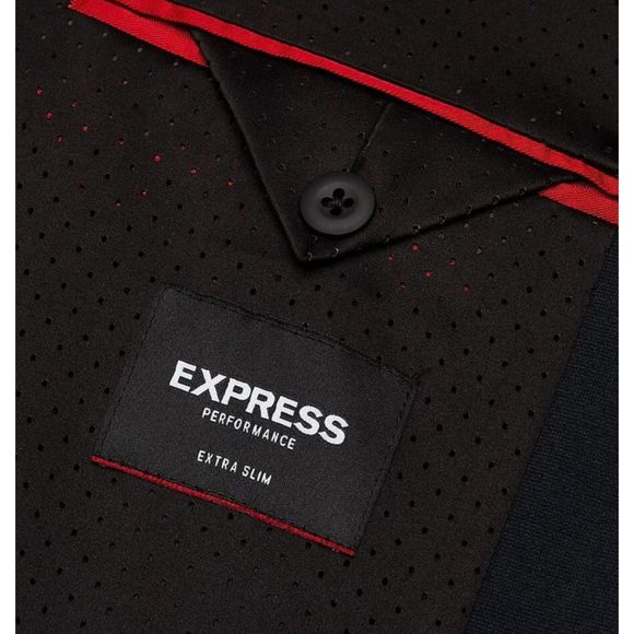 NEW EXPRESS DEEP NAVY EXTRA SLIM LUXE COMFORT SOFT BLAZER JACKET SZ 44R - Picture 5 of 7